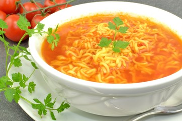 tomato soup with noodles