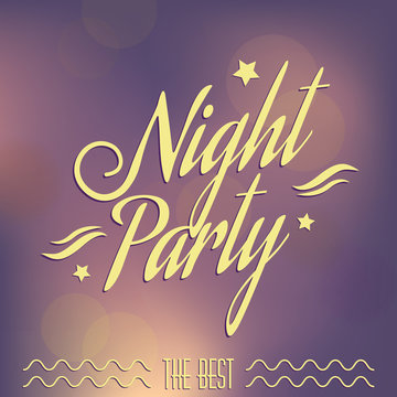 Night party blurred poster