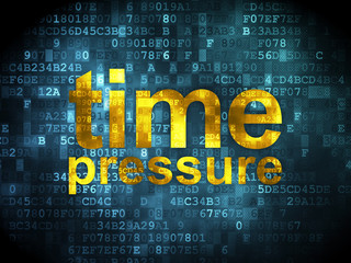 Fototapeta premium Timeline concept: Time Pressure on digital background