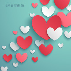 Valentine`s Day abstract background. Vector illustration. © avian