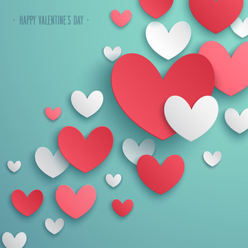 Valentine`s Day abstract background. Vector illustration.