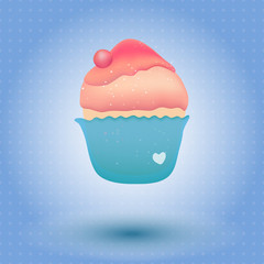 Vector cupcake illustration