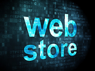Obraz premium SEO web development concept: Web Store on digital background