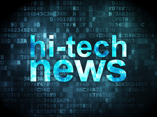 Fototapeta premium News concept: Hi-tech News on digital background