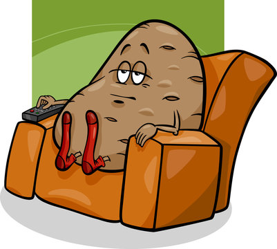 couch potato saying cartoon