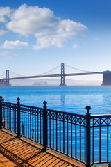 San Francisco Bay bridge from pier 7 California