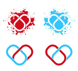 Abstract Heart Set
