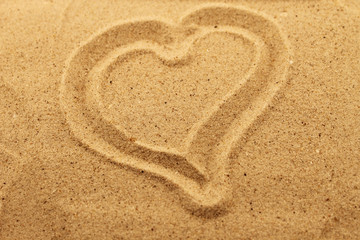 Heart in the sand