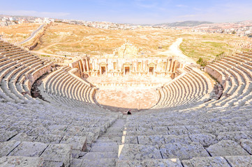 Roman theatre in Jerash, Jordan.