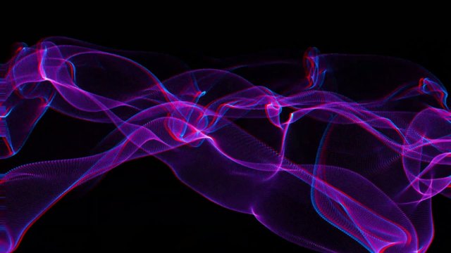 vj, violet abstractions. 3d, stereoscopic, anaglyph
