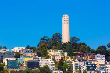Wandcirkels plexiglas Coit Tower San Francisco, Californië © lunamarina