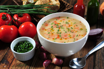 Vegetables soup bowl
