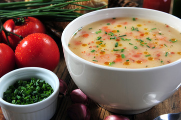 Vegetables soup bowl