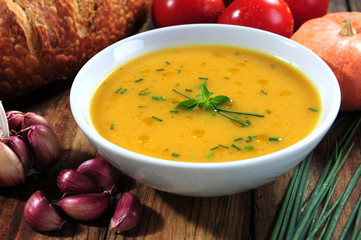 Pumpkin soup bowl