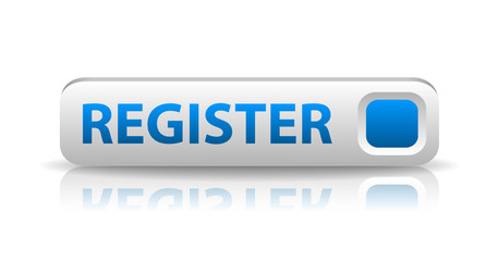 vector 3D white web button register