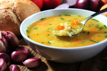 Vegetables soup bowl