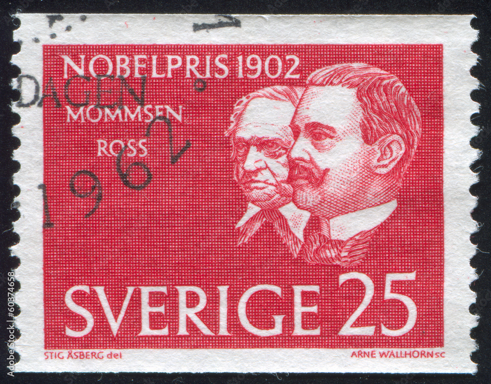 Sticker theodor mommsen and sir ronald ross