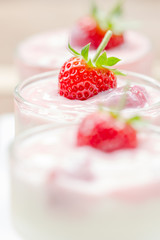 strawberry smoothie with strawberries