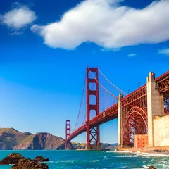 Wandcirkels plexiglas San Francisco Golden Gate Bridge Marshall beach California © lunamarina