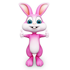 Bunny with thumbs up