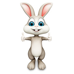 Fototapeta na wymiar Bunny with thumbs up