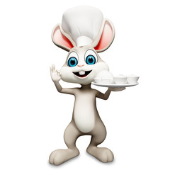 chef bunny with dish
