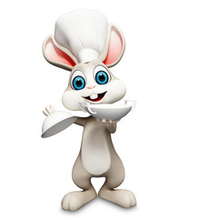 chef bunny with dish