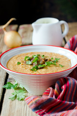 Soup puree of vegetables and beans