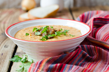 Soup puree of vegetables and beans
