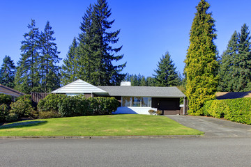 Classic american one story house