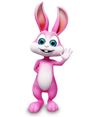 Fototapeta na wymiar Happy bunny saying hi