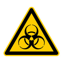 wso22 WarnSchildOrange - english warning sign: caution biohazard - German Warnschild: Warnung vor Biogefährdung - g431