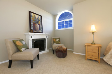 Elegant bedroom rest area