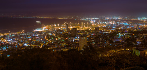 Haifa view at night
