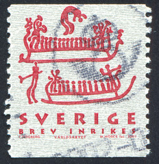 Rock carvings of ships