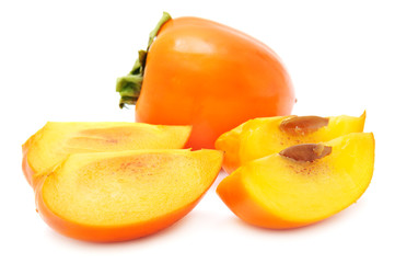 Fototapeta na wymiar persimmon isolated on white background