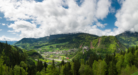 Fototapeta premium Beautiful panoramic view of mountains, Austria