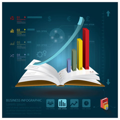 Business Infographic With Open Book Learning Style