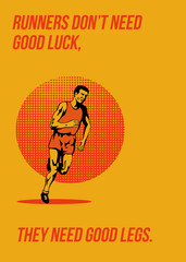 Runner Running Marathon Poster