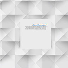 Vector white triangle. Abstract  and grey backround