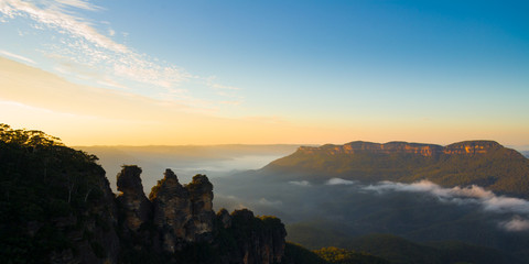 Panorama of the iconic Three Sisters