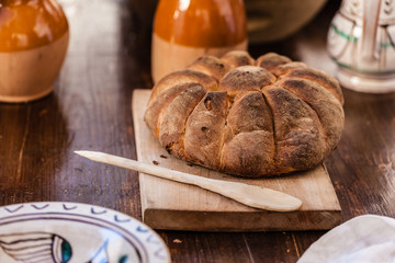 Bread and spoon