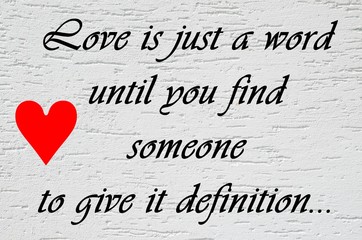 Love is just a word...