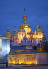 Fototapeta na wymiar St. Michael's Golden-Domed Monastery in Kiev.