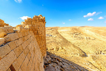 The Shawbak castle in Shawbak, Jordan.