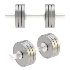 Obraz premium Adjustable metal dumbbell isolated