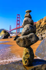 San Francisco Golden Gate Bridge Marshall beach California