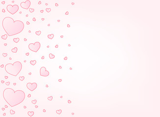 Valentine card hearts  illustration background