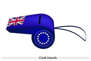 A Blue Whistle of Cook Islands Flag