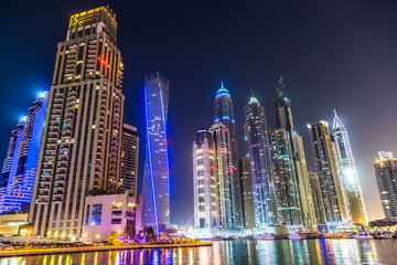 Fototapeta na wymiar Miasta Dubai Marina, Zjednoczone Emiraty Arabskie